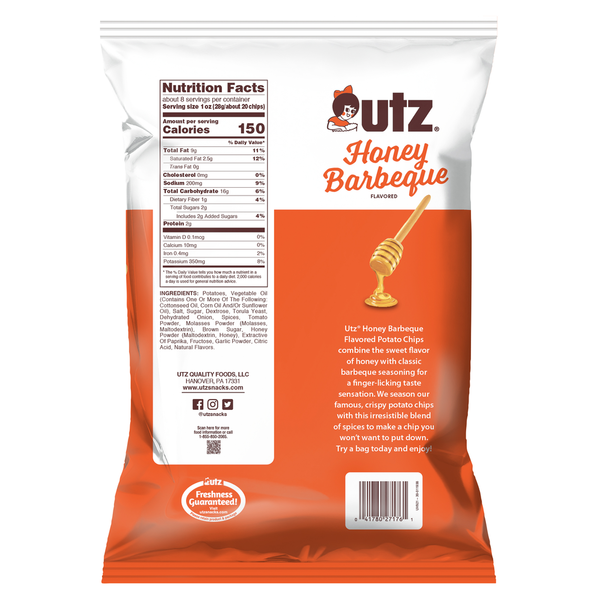 Utz Honey Barbeque Potato Chips
