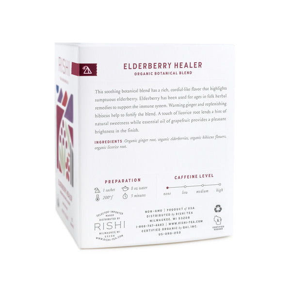 Rishi Tea & Botanicals Elderberry Healer, Tea Sachets