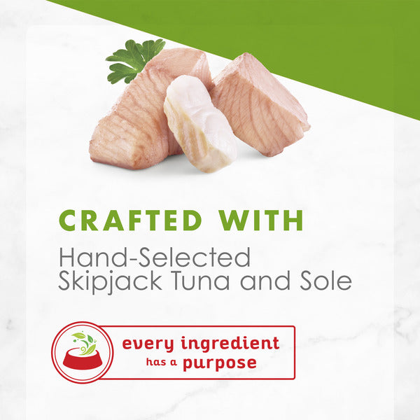 Purina Fancy Feast Grain Free Wet Cat Food Complement, Appetizers Skipjack Tuna With a Sole Topper