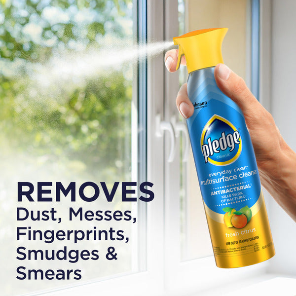 Pledge® Everyday Clean™ Multisurface Antibacterial Cleaner Aerosol, Fresh Citrus