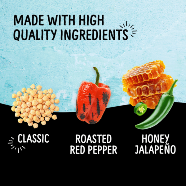 Fresh Cravings Hummus Trio, Classic/Honey Jalapeno/Roasted Red Pepper