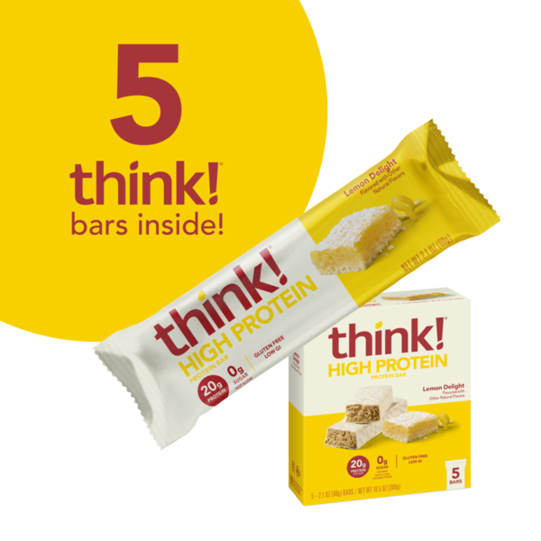 think! Lemon Delight High Protein Bar, 5 Count
