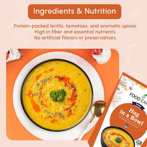 Food Earth Hug in a bowl Lentil Soup