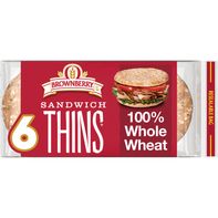 Brownberry Sandwich Thins, 6 count, Whole Wheat Pr...
️