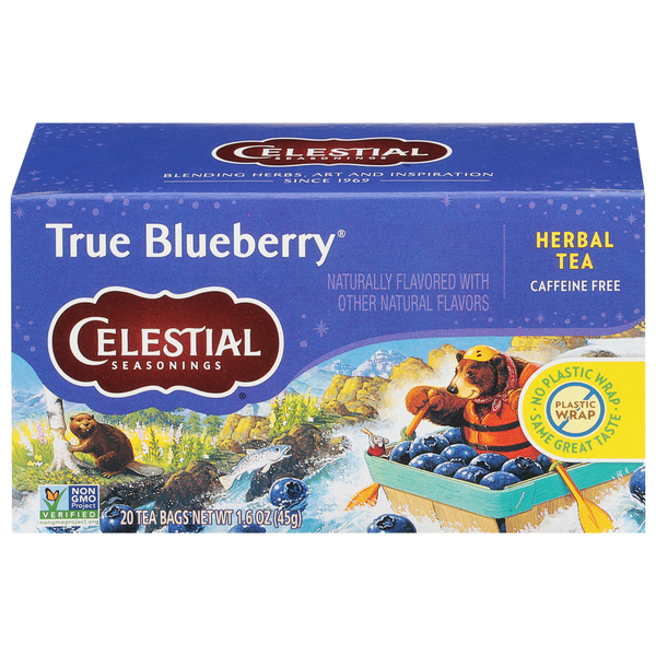 Celestial Seasonings Herbal Tea, Caffeine Free, True Blueberry