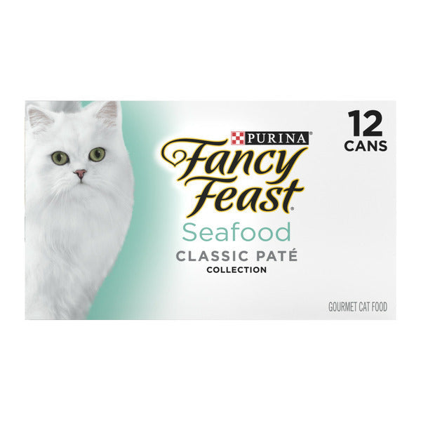 Purina Fancy Feast Seafood Classic Pate Collection Grain Free Wet Cat Food