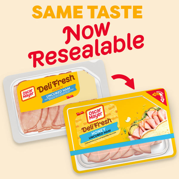 Oscar Mayer Deli Fresh Honey Uncured Ham Sliced Sandwich Lunch Meat