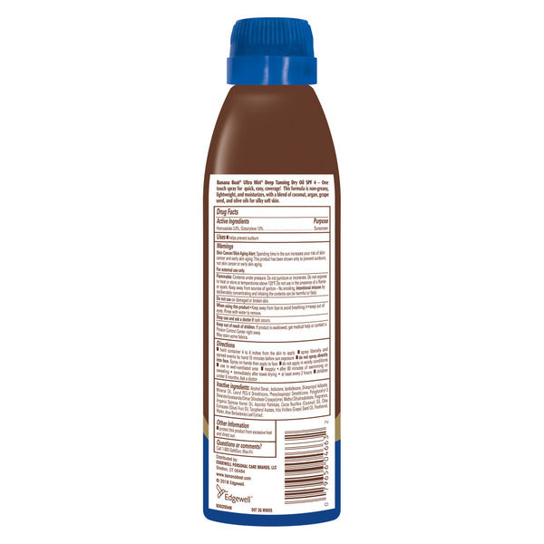 Banana Boat Sunscreen Spray, Clear, Deep Tanning, Dry Oil, SPF 4