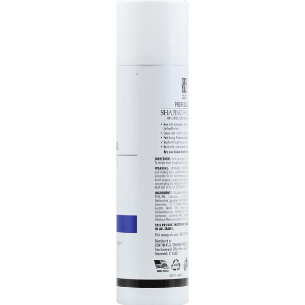 Salon Grafix Professional Shaping Hair Spray, Super Hold, Unscented