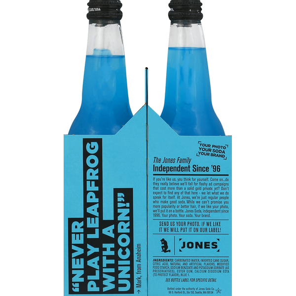Jones Soda, Cane Sugar, Berry Lemonade Flavor