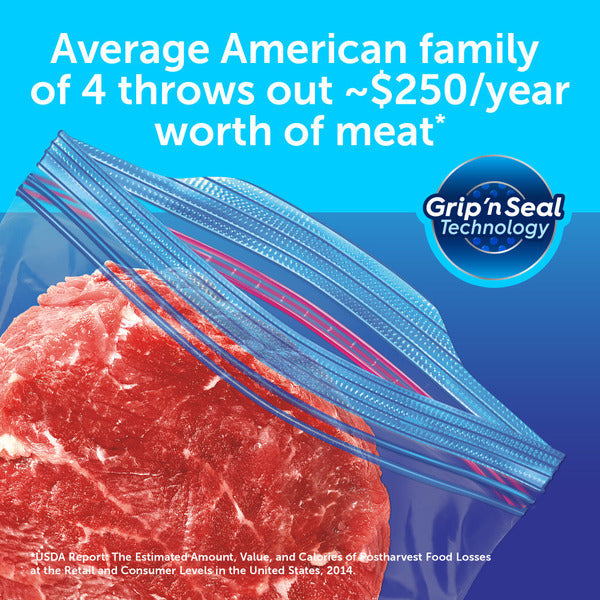 Ziploc Freezer Bags with Grip &