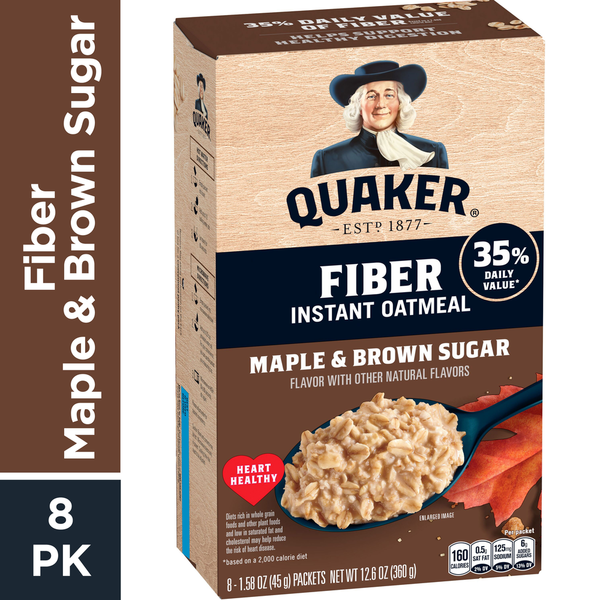 Quaker Fiber Instant Oatmeal Maple & Brown Sugar