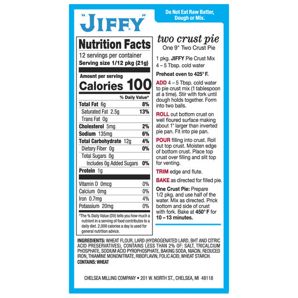 Jiffy® Pie Crust Mix