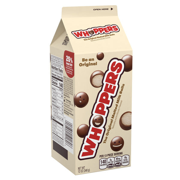 WHOPPERS Malted Milk Balls Candy Carton, 12 oz