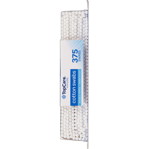 TopCare Cotton Swabs, Double-Tipped, Paper Sticks