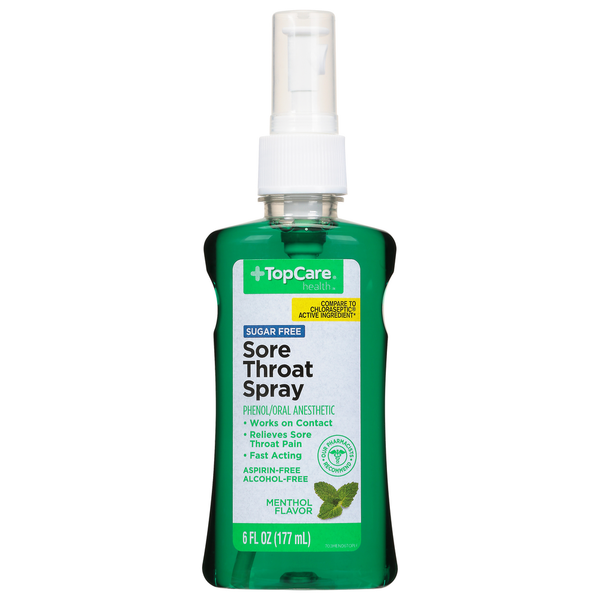 TopCare Sore Throat Spray, Sugar Free, Menthol Flavor