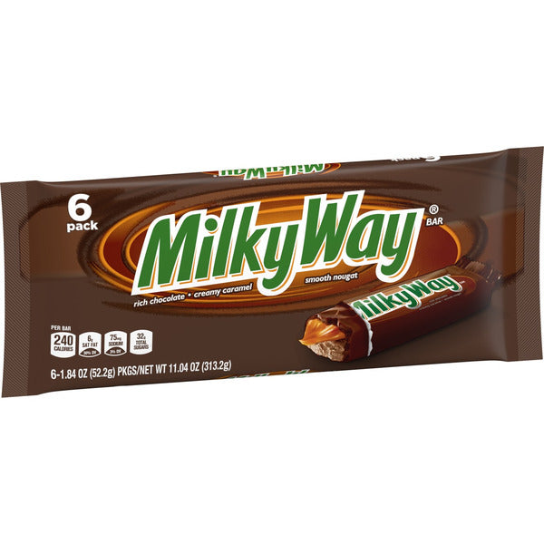 Milky Way Milk Chocolate Candy Bars Bulk Pack Full Size Pack of 6