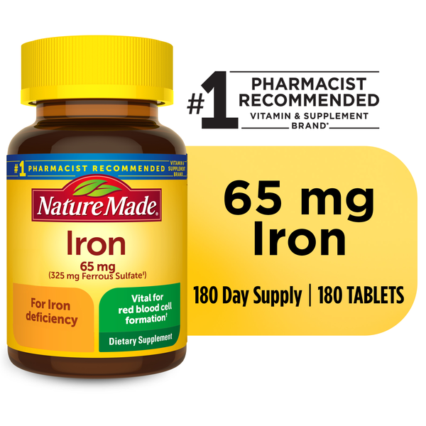 Nature Made Iron 65mg Tablets