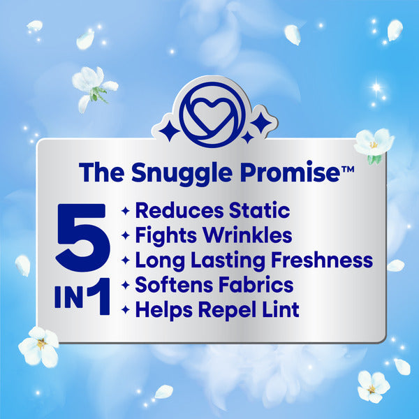 Snuggle Fabric Softener Dryer Sheets, Blue Sparkle, 120 Count
