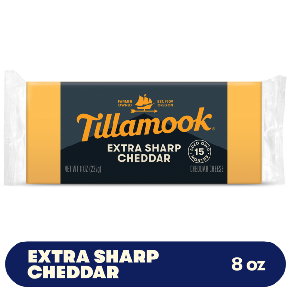 Tillamook Extra Sharp Cheddar Cheese Block, 8oz