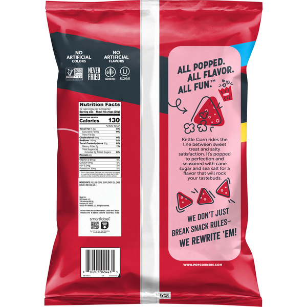 PopCorners Popped-Corn Snacks Sweet & Salty Kettle Corn