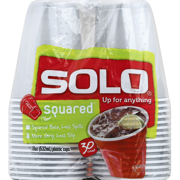 SOLO Plastic Cups, 18 Ounce