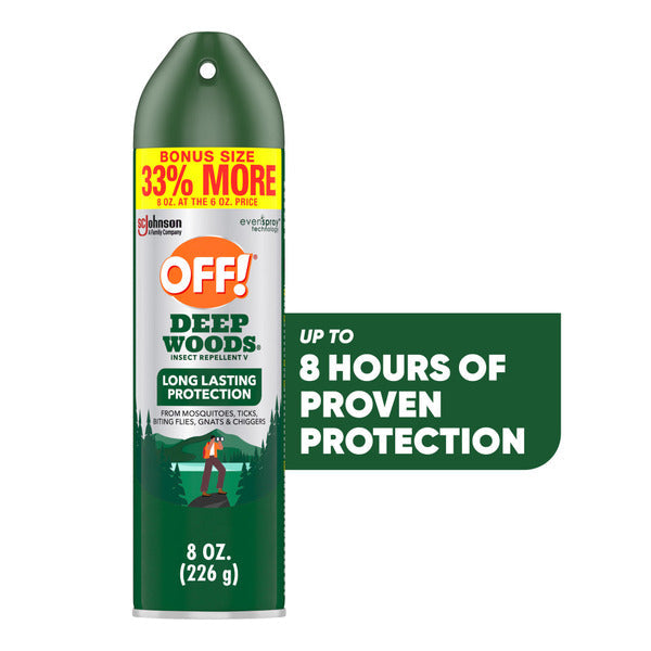 Off!® Deep Woods Insect Repellent Aerosol Spray, up to 8 Hours of Protection