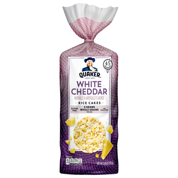 Quaker Rice Cakes, White Cheddar
