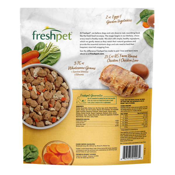 Freshpet Fresh Dog Food, Freshly Roasted Meals, Tender Chicken Recipe DestGlow