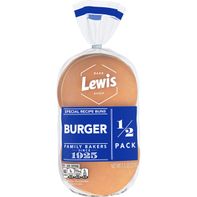 Lewis Bake Shop White Half Pack Burger Buns️