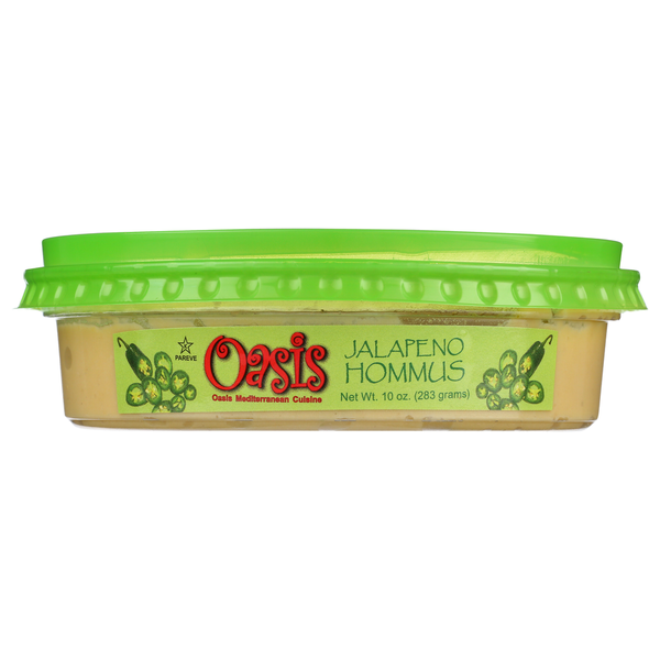 Oasis Mediterranean Cuisine Jalapeno Hommus, Hot