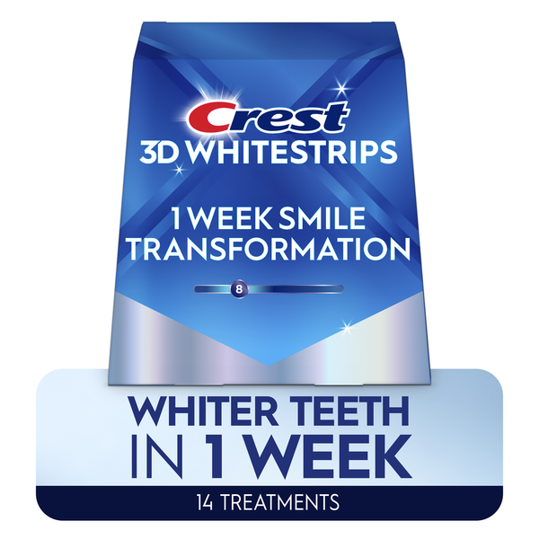 Crest 3DWhitestrips 1 Week Smile Transformation At-home Teeth Whitening Kit