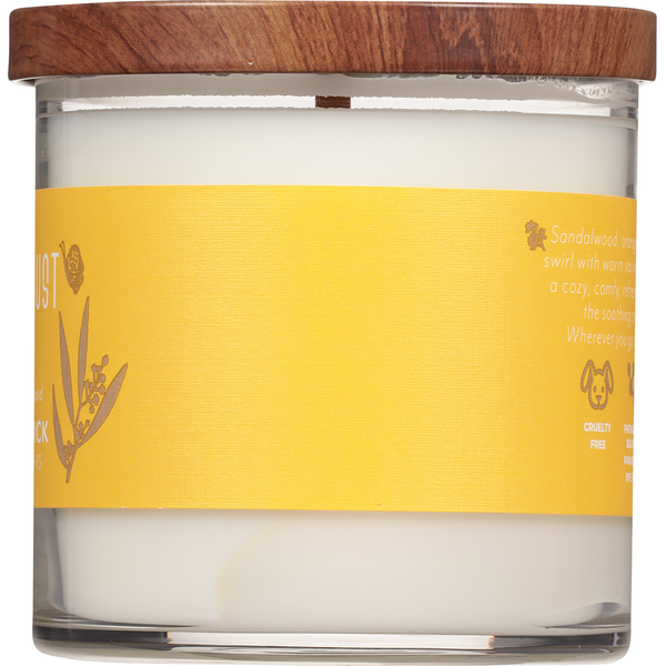 Essential Elements Candle, Wooden Wick, Wanderlust, Vanilla + Sandalwood