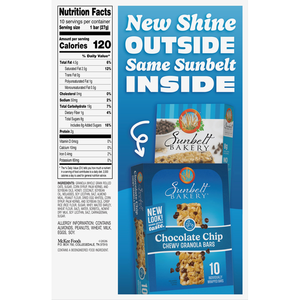 Sunbelt Bakery Oats & Honey Chewy Granola Bars