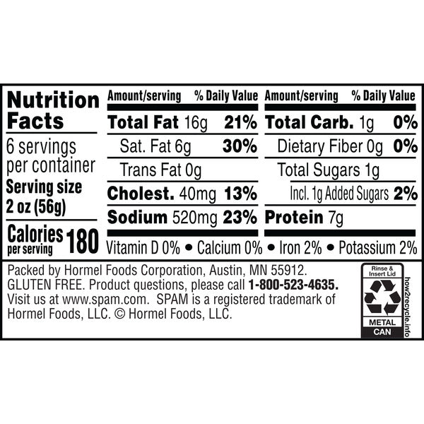 SPAM With Real Hormel Bacon Luncheon Meat