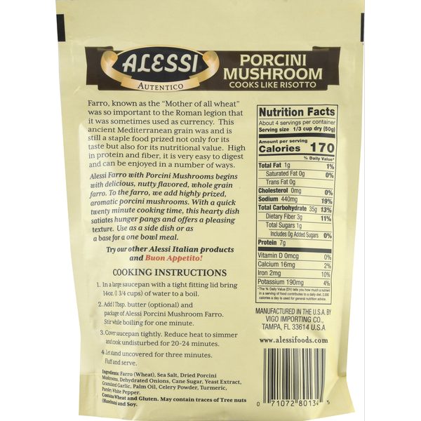 Alessi Farro, Porcini Mushroom