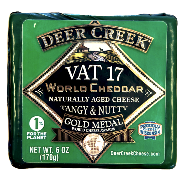 Deer Creek Vat 17, Tangy and Nutty World Cheddar Cheese