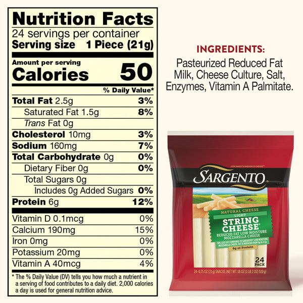 Sargento Light String Cheese Sticks