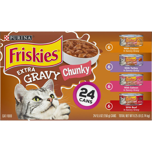 Purina Friskies Gravy Wet Cat Food , Extra Gravy Chunky