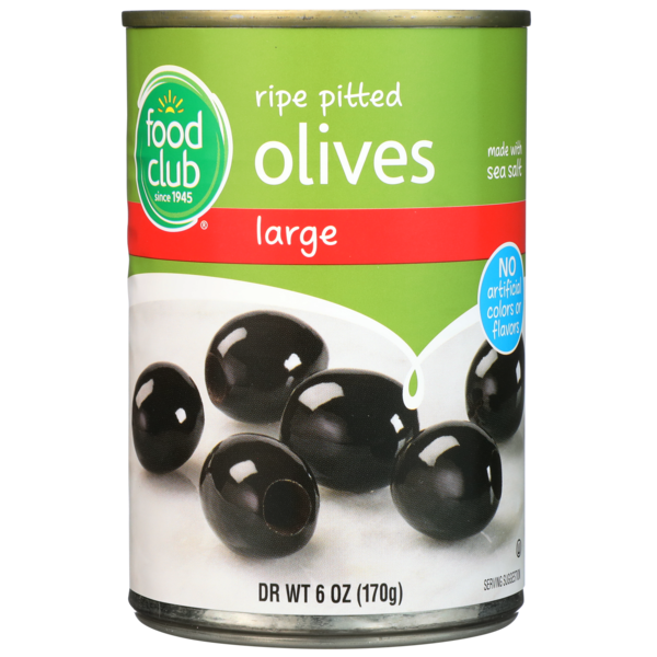 Food Club Large Ripe Pitted Olives