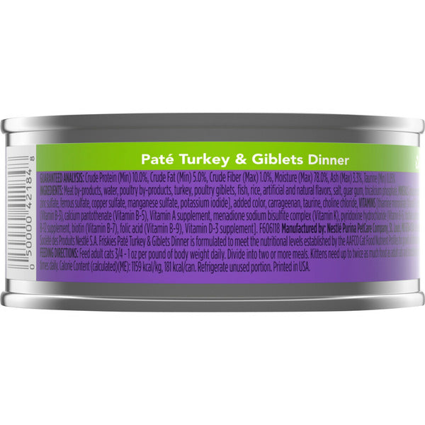 Purina Friskies Pate Wet Cat Food, Turkey & Giblets Dinner