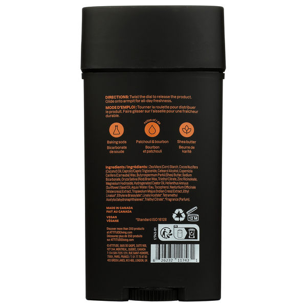 Super Leaves Men Deodorant - Patchouli & Bourbon