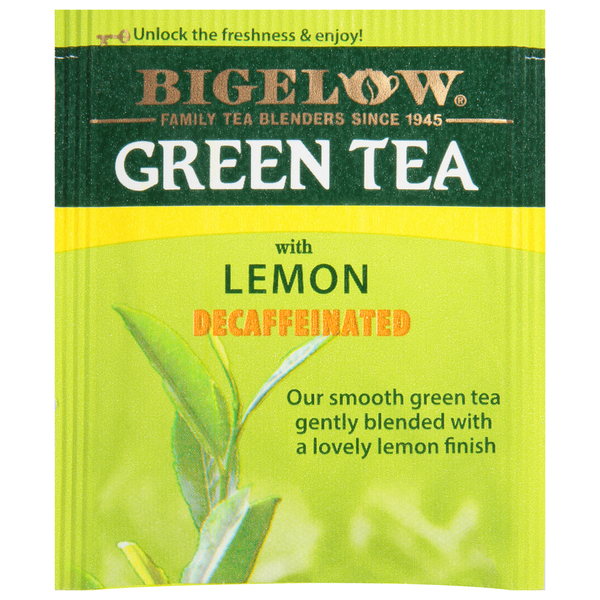 Bigelow Green Tea, with Lemon, Decaffeinated, Tea Bags