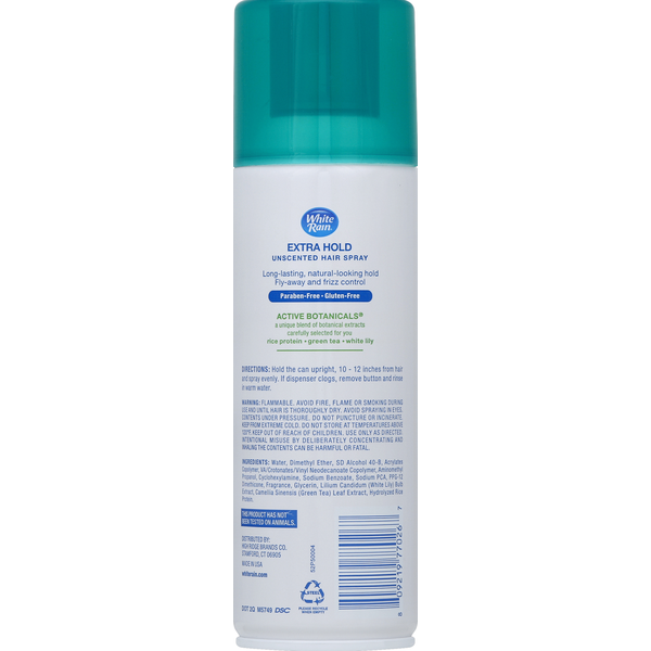 White Rain Hair Spray, Extra Hold, Unscented