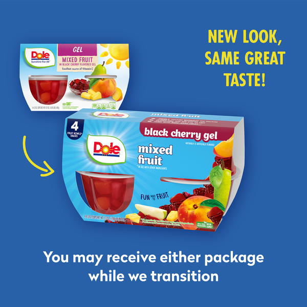 Dole Mixed Fruit, in Gel, Black Cherry