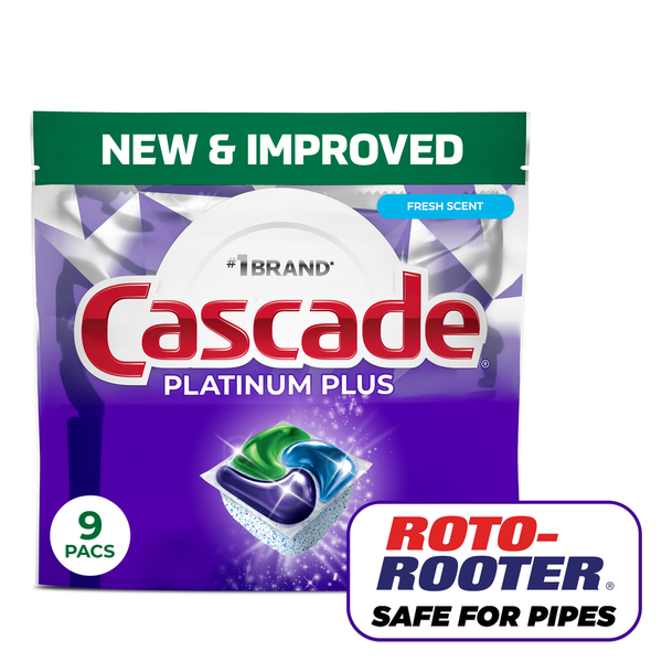 Cascade Platinum Plus Dishwasher Pacs, Fresh Scent