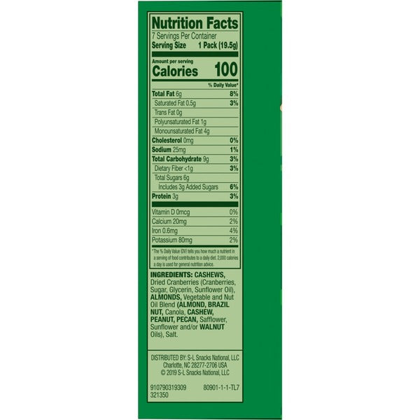 Emerald Cashews & Almonds with Dried Cranberries