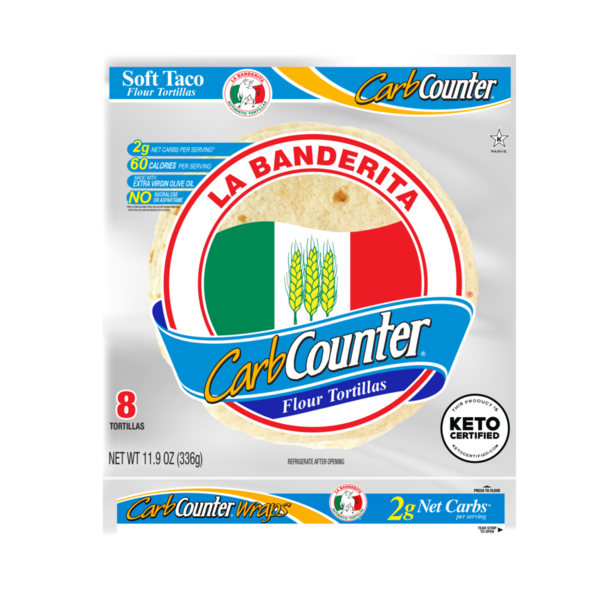 La Banderita Carb Counter 8" Flour Tortillas, Keto Certified