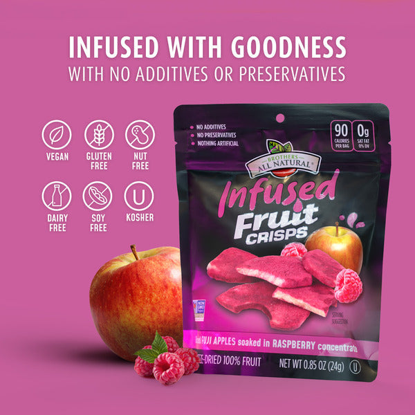 Brothers All Natural Infused Fruit Crisps Infused Raspberry Fruit Crisps