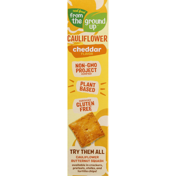 From the Ground Up Cauliflower Crackers, Cheddar Flavor